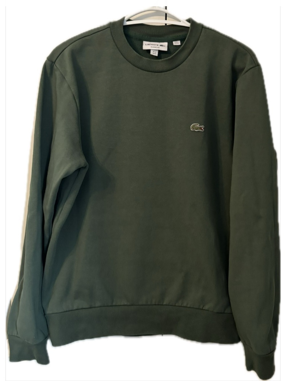 Lacoste Classic Fit Crewneck Sweatshirt Green Men’s Medium

⸻